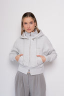 Chrome Clover Cropped Zipper
